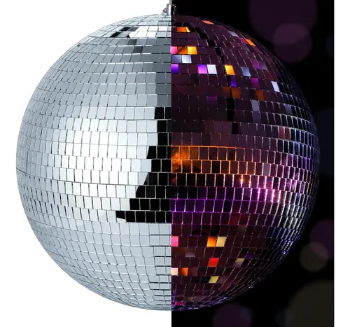 Bola Disco Espejada De Boliche 30 Cm Fiesta Cumpleaños Bol30 Transparente - Imagen 3