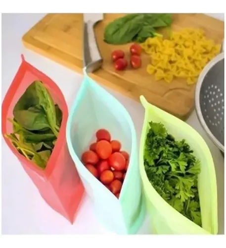 Bolsas Silicona X 2 Reutilizables Multifuncion Para Cocina - Imagen 18