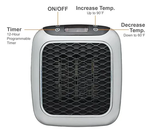Calefactor eléctrico 220v con control 800w - Imagen 7