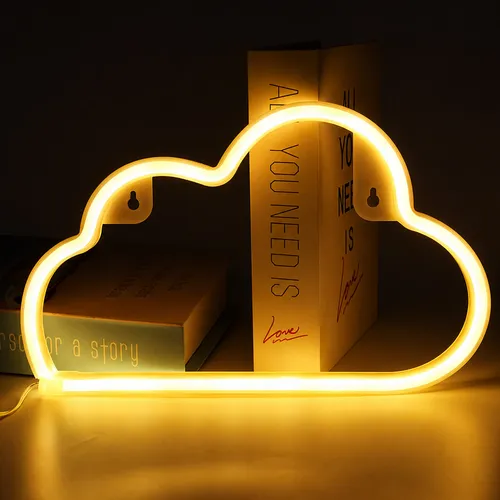 Cartel neón LED nube iluminación USB 24000-4 - Imagen 2