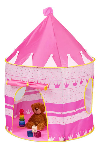 Castillo plegable juego pelotero rosa - Imagen 2
