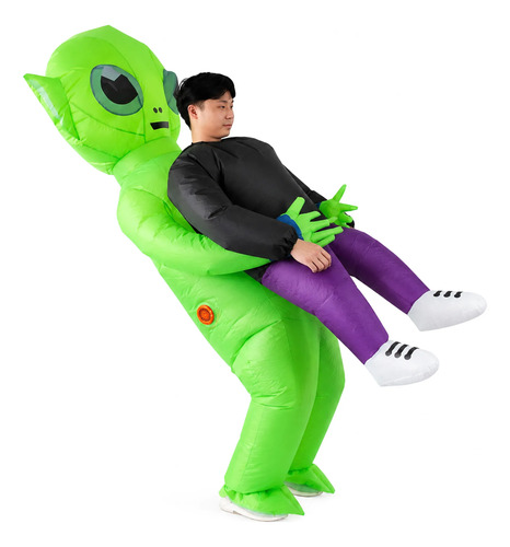 Disfraz inflable de marciano alien para fiesta halloween Fz2105 - Imagen 7