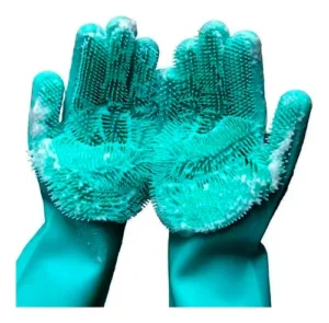 Guantes De Silicona Lava Platos Perro Baño Cocina Auto - Imagen 15