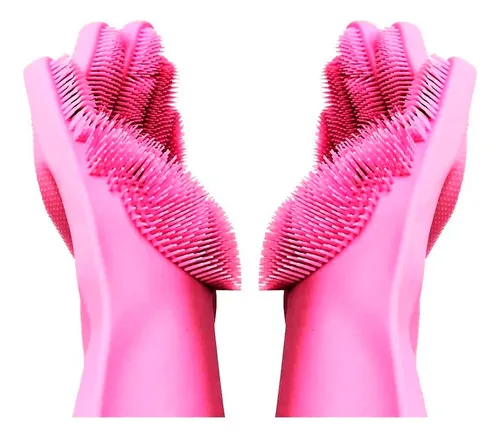 Guantes De Silicona Lava Platos Perro Baño Cocina Auto - Imagen 11