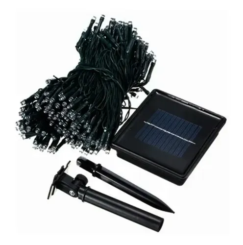 Guirnalda Led 100 Luces Blanco Calido Con Panel Solar - Imagen 5
