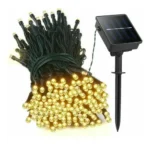 Guirnalda Led 100 Luces Blanco Calido Con Panel Solar