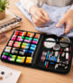 Kit de costura multicolor completo con estuche organizador Um102
