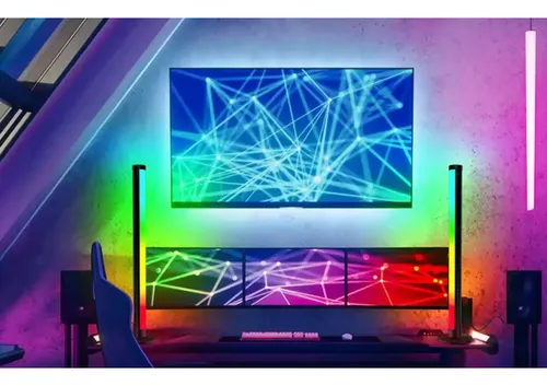 Lámpara Led barra multicolor Rgb 40 cm con control remoto 7159 - Imagen 6