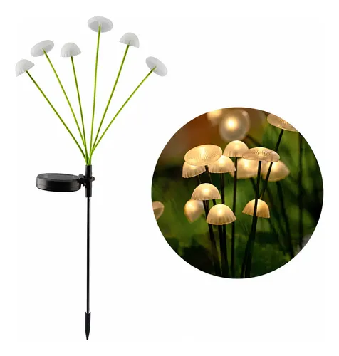 Lampara_Solar_Estaca_Deco_Jardin_6_Luces_Hongo_Lsi-03-03_Verde_-_Luces_Blanco_Calido_D_851205-MLA116239728913_082026-O.webp Lampara Solar Estaca Deco Jardin 6 Luces Hongo Lsi-03-03 Verde - Luces Blanco Calido - Imagen 1