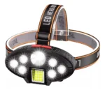 Linterna minera vincha cabeza 7 LED recargable USB Clt28