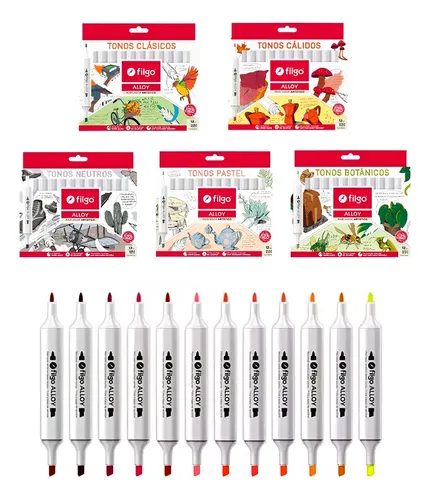 Marcadores_X12_Fibrones_Colores_Doble_Punta_Filgo_1.01-6mm_D_966028-MLA91729653943_092025-O.webp Marcadores X12 Fibrones Colores Doble Punta Filgo 1.0/1-6mm - Imagen 1