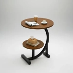 Mesa doble redonda para living moderna minimalista Ct5706 - Imagen 9