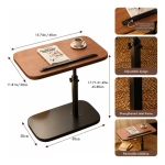 Mesa lateral giratoria ajustable madera 5702 - Imagen 5