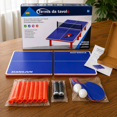 Mini Mesa De Ping Pong Portátil Con Accesorios 24009-d Azul - Imagen 3
