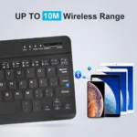 Mini Teclado Inalámbrico Bluetooth Recargable Pc Dnh-028 - Imagen 2