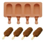 Molde De Silicona Para 4 Paleta De Helado Palito Freezer - Imagen 21