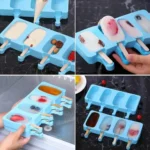 Molde De Silicona Para 4 Paleta De Helado Palito Freezer - Imagen 2