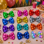 Moño Led Lentejuelas Cotillon Luminoso  Fiestas 12 Unidades - Imagen 4