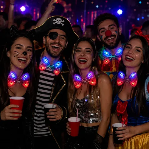 Moño Led Lentejuelas Cotillon Luminoso  Fiestas 12 Unidades - Imagen 3