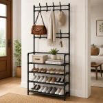Organizador de ropa perchero zapatero con 4 niveles S-2577