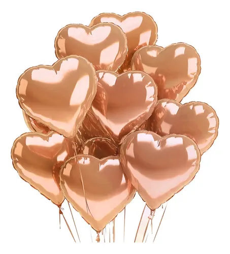 Pack 10 globos corazón metalizados A024 - Imagen 42