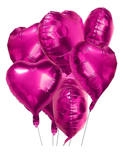 Pack 10 globos corazón metalizados A024 - Imagen 38