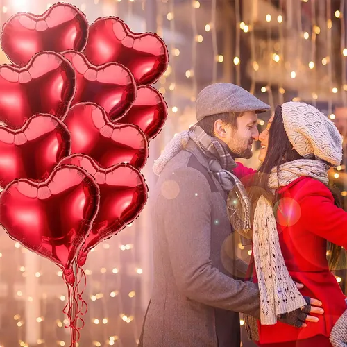 Pack 10 globos corazón metalizados A024 - Imagen 10
