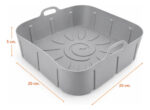 Pack X12 Molde Silicona Para Freidora 22x22 Cuadrada 25533 - Imagen 2