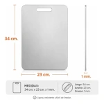 Pack X12 Tablas De Corte Cocina Acero Inox 34x23 Cm Um94 - Imagen 7