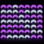 Pack X50 abanicos luminosos luz LED para fiestas Yj0863