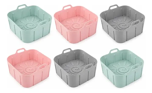 Pack X50 moldes de silicona para freidora 22x22 cuadrada 25533 - Imagen 4