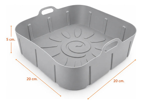 Pack X50 moldes de silicona para freidora 22x22 cuadrada 25533 - Imagen 5