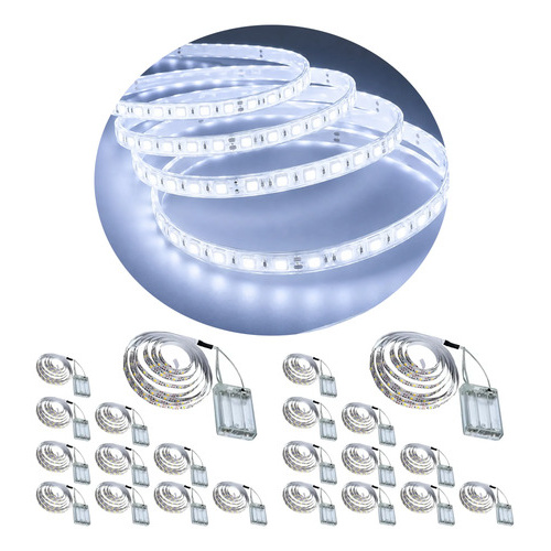 Pack X50 tiras luces LED adhesivas blanco frío 2 metros