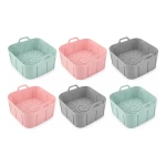 Pack X6 moldes de silicona para freidora 22x22 cuadrada 25533