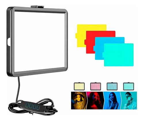 Panel fotografía LED luz estudio colores regulable 14041 - Imagen 1