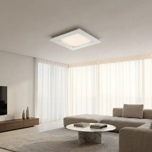 Panel Plafon Led Cuadrado 12w Embutir 17x17cm Blanco Frio Blanco Frío - Imagen 4