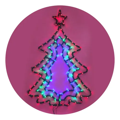 Pino árbol de navidad con efecto de luces - Imagen 4