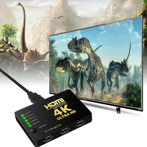 Switch selector HDMI  5 puertos 4K + control remoto - Imagen 2