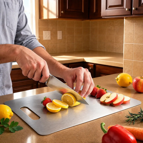Tabla de corte para cocina de acero inoxidable 34x23 cm Um94