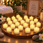 24 velas luces LED cálidas a pilas