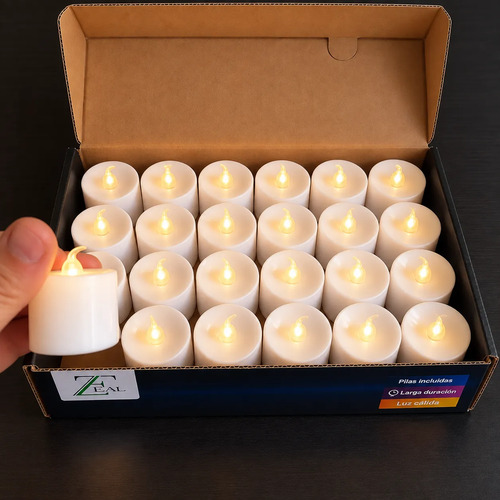 48 velas LED cálidas - Imagen 3