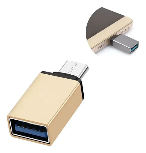 Adaptador Otg Usb Hembra A Usb Tipo C Macho Carga Y Datos - Imagen 12