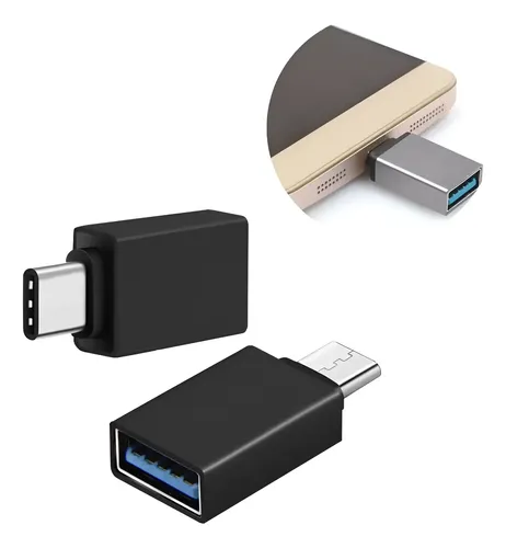 Adaptador Otg Usb Hembra A Usb Tipo C Macho Carga Y Datos - Imagen 9