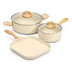Batería ollas antiadherentes 5 piezas cocina Ekto499w