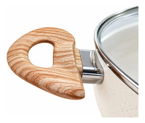 Batería ollas antiadherentes 5 piezas cocina Ekto499w - Imagen 7