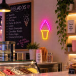 Cartel Led Neón Helado En Cucurucho Usb O A Pilas 50050