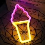 Cartel helado en cucurucho neón luz LED USB 50050 - Imagen 3