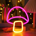 Cartel Led Neon Hongo Honguito Luz Noche Gamer Deco Pared