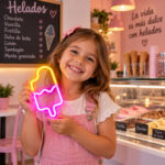 Cartel Neón Led Palito De Helado Usb O A Pilas - Imagen 4