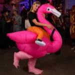 Disfraz Inflable De Flamenco Rosa Fiesta Halloween Yj0821 - Imagen 4